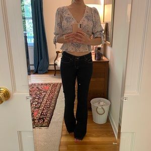 J Brand flare dark wash jeans